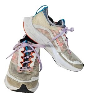 Nike Zoom Fly 4 Running Shoes 8.5 White Orange Blue CT2401-100
